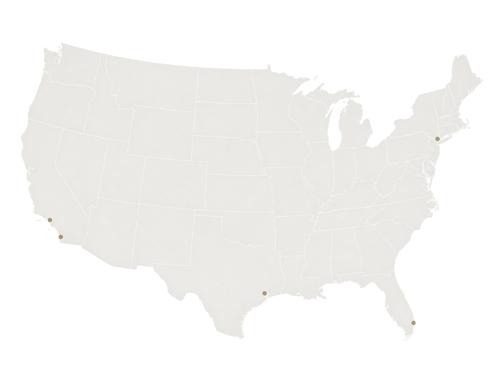 Map of U.S. service areas covered by Sub-Zero appliance repair